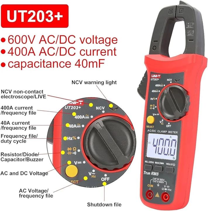 AC DC Ampere meter DC Voltage Ampere  Portable and  Best for Generators  -  Useful Solar accesory