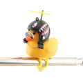 Motorcycle Accessories Cute Duck with Propeller Helmet Broken Wind Rubber Duck Toy Car Bicycle Small Yellow Duck Decor Ornaments. 