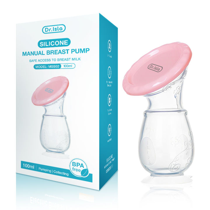 Dr.isla Baby Feeding Manual Breast Pump Partner Breast Collector Automatic Correction Breast Milk Silicone Pumps BPA Free
