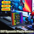 64x64 Pixel Screen Smart LED Pixel Display with APP Control Programmable Night Light DIY Options Animation For Home Bedroom Bar. 