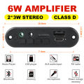 DC 12V  Bluetooth 5.0 MP3 Decoding Board 40W Amplifier Audio DIY MP3 Player Car FM Radio Module TF 3.5mm Mic USB Record Call. 