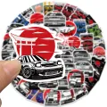 50PCS Japan JDM Racing Car Anime Graffiti Sticker  Laptop Motorcycle Car Skateboard Waterproof Decal Kids Toy Gift Sticker. 