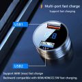 Metal Dual Port USB 66W Fast Car Charger Suitable For Different Models Of Mobile Phones. 