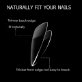 240 Pieces XS Short Almond Nail Tips Soft Gel Full Cover False Nails Half Matte Pre-filed False Clear Press On Extension For SMA. 