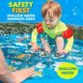 100CM Splash Pad Sprinkler for Kids Outdoor Water Toys Inflatable Splash Pad Children Outside Backyard Dog Sprinkler Pool.