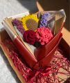 Crochet Handmade Artificial Flowers: Rose, Sunflower, Tulip, Lavender. Customised In Any Colour. For Home Decor, 1 Piece. Valentines Day DIY Bouquet. 