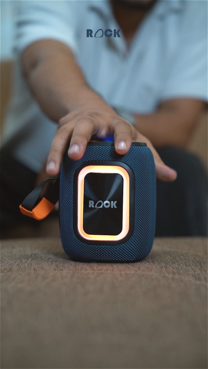 Rock Thunder Bluetooth Speaker With 12Hrs Playtime || USB/TF Card || FM || Powerful Bass || Rugged Built || TWS Feature || RGB Lights || IPX5 Water & Shock Resistant Speaker