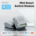 MOES Tuya ZigBee Smart Mini Switch Module Electricity Consumption Monitor Light Switch 1 Gang 16A Breaker Support Alexa  lightify. 