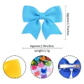 10Pcs/Set Solid Color Kids Bows Hair Clips for Baby Girls Handmade Ribbon Bowknot Hairpin Barrettes New Year Hair Accessories. 