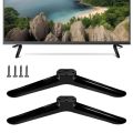 New Universal TV Base Stand Legs With Screws Black Television Tabletop Foot Tabletop Adjustable Hardware Bedroom. 