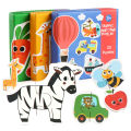 Children Kids Wooden Jigsaw Matching Puzzle Game Baby Early Learning Cognition Animal Fruit Traffic Educational Toys.