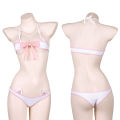 Cat Girl Mini Bikini Set Halter Bandage Backless Lingerie Bow Cosplay Costume Cute Japanese Swimsuit Role Play Underwear. 