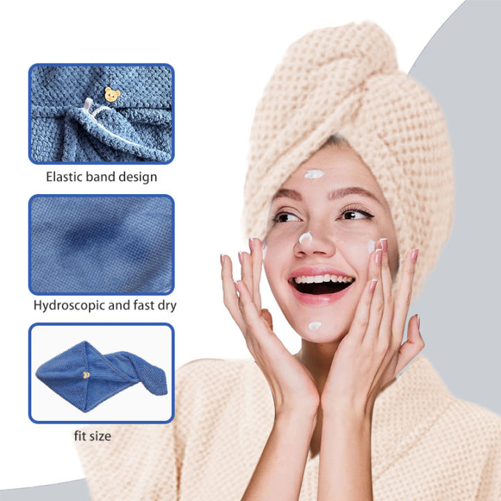 Women's%20Wrap%20Towel%20Spa%20Robe%20Hair%20Towel%20Adjustable%20Closure%20Long%20Robe%20V-Neck%20Shawl%20Bathrobe%20Dry%20Hair%20Cap%20Set,%20Fluffy%20Comfortable%20-%20Image%205