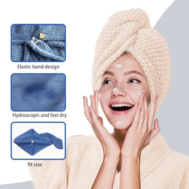Women's%20Wrap%20Towel%20Spa%20Robe%20Hair%20Towel%20Adjustable%20Closure%20Long%20Robe%20V-Neck%20Shawl%20Bathrobe%20Dry%20Hair%20Cap%20Set,%20Fluffy%20Comfortable%20-%20Image%205