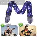 10Pcs Soft Guitar Strap With 3 Pick Holders, Strap Button Headstock Adaptor, 1 Pair Strap Locks and 5 Guitar Picks Set.