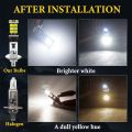 2PCS LED Fog Light H1 LED H3 LED 4014 Chips 45SMD Lamps Bulb Lens 12V Car Bulb Lamps Super Bright Driving DRL Auto Lamp.