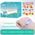 120 Pcs/box Cartoon Band-aid Cute Mini Children Breathable Transparent Waterproof Bandage Medical Ok Bandages Hemostatic Patch.