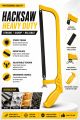 Heavy Duty Adjustable Hacksaw Frame with High Carbon Steel Blade – Metal, PVC & Wood Cutting Hand Saw. 