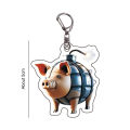 Creative Italian Brainrot Animals Key Chain 2D Flat Acrylic Keychain Funny Tralalero Tralala Tung Tung Sahur Shanhaijing Keyring. 