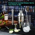 1/3/6/9/11pcs Cocktail Shaker Set Stainless Steel Bartender Kit Cocktail Mixer Wine Martini Boston Shaker Party Bar Tools. 