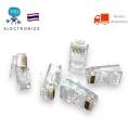 RJ45 Cat6 (100 pack) male 8pin Glink gl382 standard Lan head RJ45 male 8pin plug for small cable fit Cat6 used for connecting network equipment internet cable. 