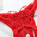 Butterfly with Pearls Tangas Women Sexy G String Sexy Underwear Thongs Ladies Lace Lingerie Sexy Transparent Panties. 