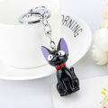 Anime Cartoon Cute Black Cat Keychain Backpack Car Charms Trendy Alloy Accessories Keyrings Jewelry s for Men Women.