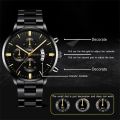Reloj Hombre 2023 Fashion Mens Watches Luxury Stainless Steel Quartz Wrist Watch Men Business Calendar Watch Relogio Masculino. 