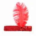 Gatsby feather sequins headband women Classic hair accessories fancy old kids retro party ornament adult cosplay pageant party cosplay pageant. 