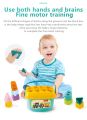 Huanger Shape Sorter Baby and Toddler Toy, ABC and Shape Pieces, Sorting Shape Game, Developmental Toy for Children 18 months+. 