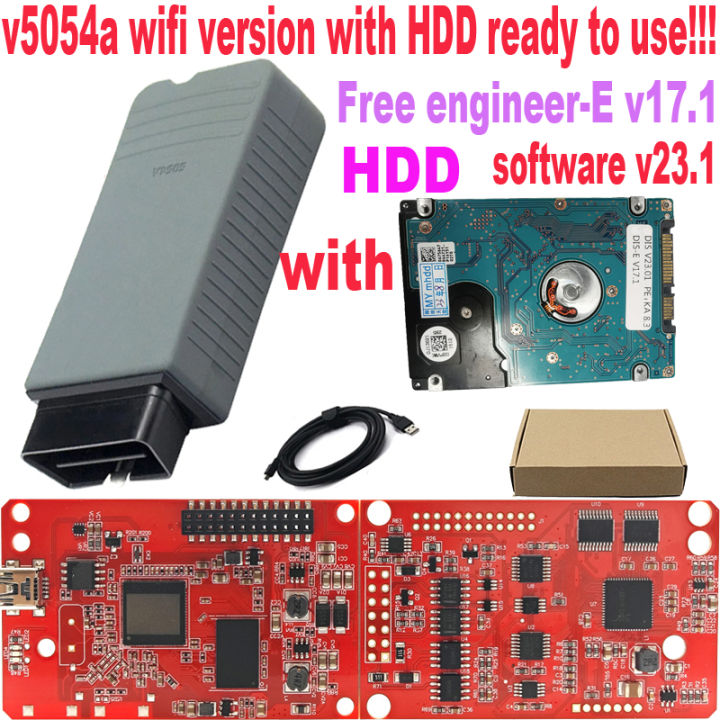 V5054a WIFI Version OKI OBD2 Scanner OD with HDD Software v23.1 Engineer E v17.1 Diagnostic Tools for VW AUDI Skoda Ready to Use