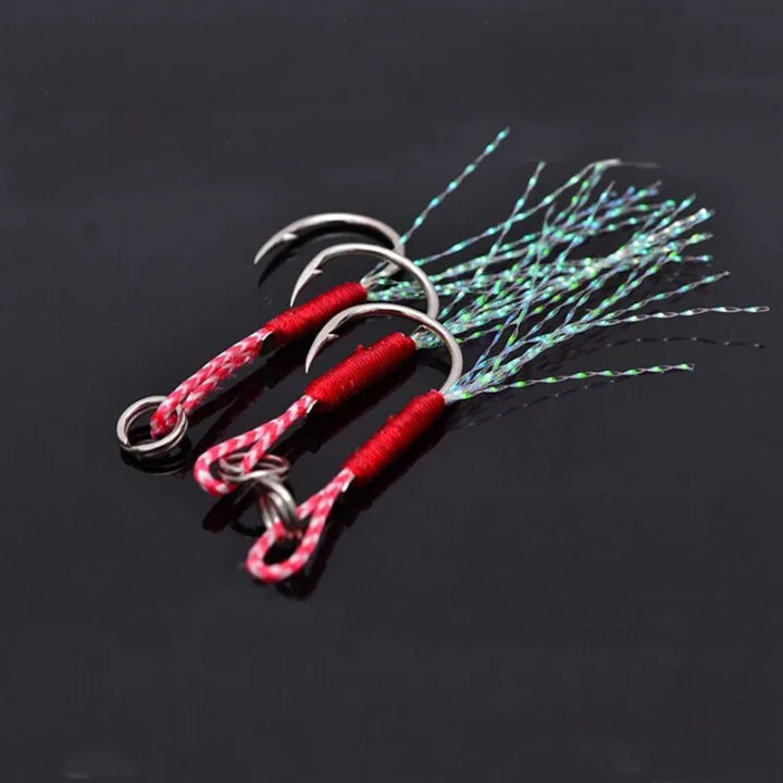 20/100pcs%20Slow%20Jigging%20Fishing%20Cast%20Jigs%20Assist%20Hook%20Barbed%20Single%20Jig%20Hooks%20Thread%20Feather%20Pesca%20High%20Carbon%20Steel%20Fishing%20Lure%20-%20Image%202
