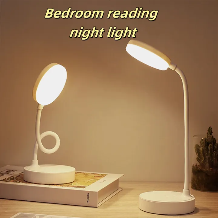 Desk Lamp LED Folding Table Lamp USB Rechargeable 3 Levels Dimmable Eye Care Night Lamp for Room Bedside Study Office Lighting
