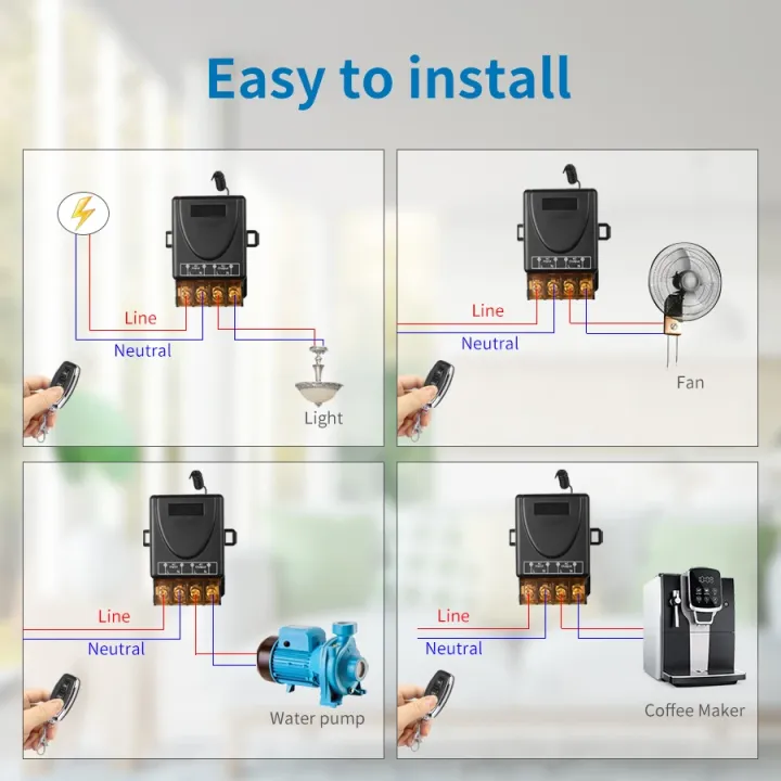 RF%20433Mhz%20Smart%20Switch%20Wireless%20Remote%20Control%20Switch%20AC%2075-220V%2030A%20High%20Current%20Relay%20for%20Water%20Pump%20Motor%20Lights%20Door%20Access%20-%20Image%204