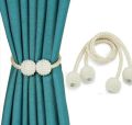 2 Pieces Magnetic Curtain Tiebacks Clips Decorative Rope Ties. 