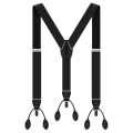 Suspenders for Men Button & Clip End Heavy Duty Adjustable Elastic Y-Shape Stainless Steel.