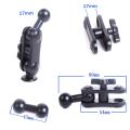 Alloy 17mm Ball Mount Extension Adapter Rotation Extension Rod For Car Air Vent Dashboard Phone Holder Accessories. 