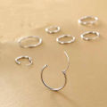 SOMILIA 925 Sterling Silver Hoop Earrings for Women and Man 18ＫGolden Plated Real Money Jewelry 1.2mm Fashion Earrings 10-20MM. 