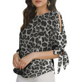 ZANZEA Summer Leopard Printed Blouse Women Elegant Half Sleeve Work Shirt Fashion Lace Up Holiday Tops Bohemian Stylish Blusas.