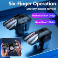 6 Finger Gaming Trigger for PUBG Game Mobile Gamepad Trigger for Ios Android Mobiles Phones Gaming Aim Triggers Joystick Button.