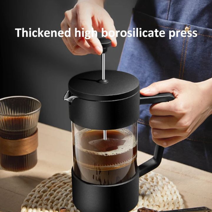 350/600/1000ML%20French%20Press%20Coffee%20Maker%20Pot%20Thickened%20Borosilicate%20Glass%20French%20Press%20Coffee%20Maker%20Multifunction%20Hand%20Punch%20Pot%20-%20Image%202