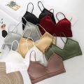 Women Seamless Crop Top Fitness Underwear Wire Free U Shaped Wide Straps Sports Bra Summer Casual One Piece Tube Tops. 