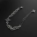 Fashion Dark Cross Bracelet for Men Stainless Steel Chain Jewelry, Hypoallergenic & Party Punk Bangles Accessories.