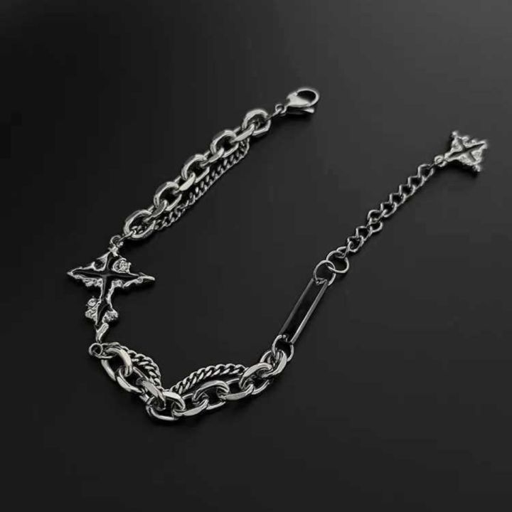 Fashion%20Dark%20Cross%20Bracelet%20for%20Men%20Stainless%20Steel%20Chain%20Jewelry,%20Hypoallergenic%20%20&%20Party%20Punk%20Bangles%20Accessories%20-%20Image%204
