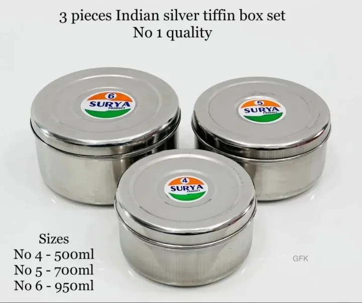 Stainless%20Steel%20Lunch%20Box%20/%20Tiffin%20Box%203%20Pcs%20Combo%20Set%20Good%20Quality%20Food%20Storage%20Basket%20-%20Image%202