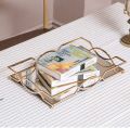 Desktop Decorative Tray, Gold Mirror Tray, Rectangular Tray,    for Serving. 