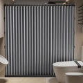 Magnetic Folding Shower Curtains Polyester Waterproof Fabric Shower Curtains Suitable for Family Bathroom Use.