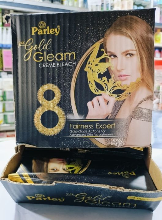 Parley 24K Gold Gleam Creme Facial Bleach Box (24Pcs)
