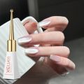 1pc 10ml Holographic Glitter Mirror Porcelain White Cat Eye Gel Polish Magnetic Galactic Effect Gel Nail Polish Soak Off UV LED. 