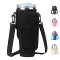 Leeseph Water Bottle Carrier Bag for Stanley 40oz Tumbler with Handle Water Bottle Pouch with Adjustable Shoulder Strap. 